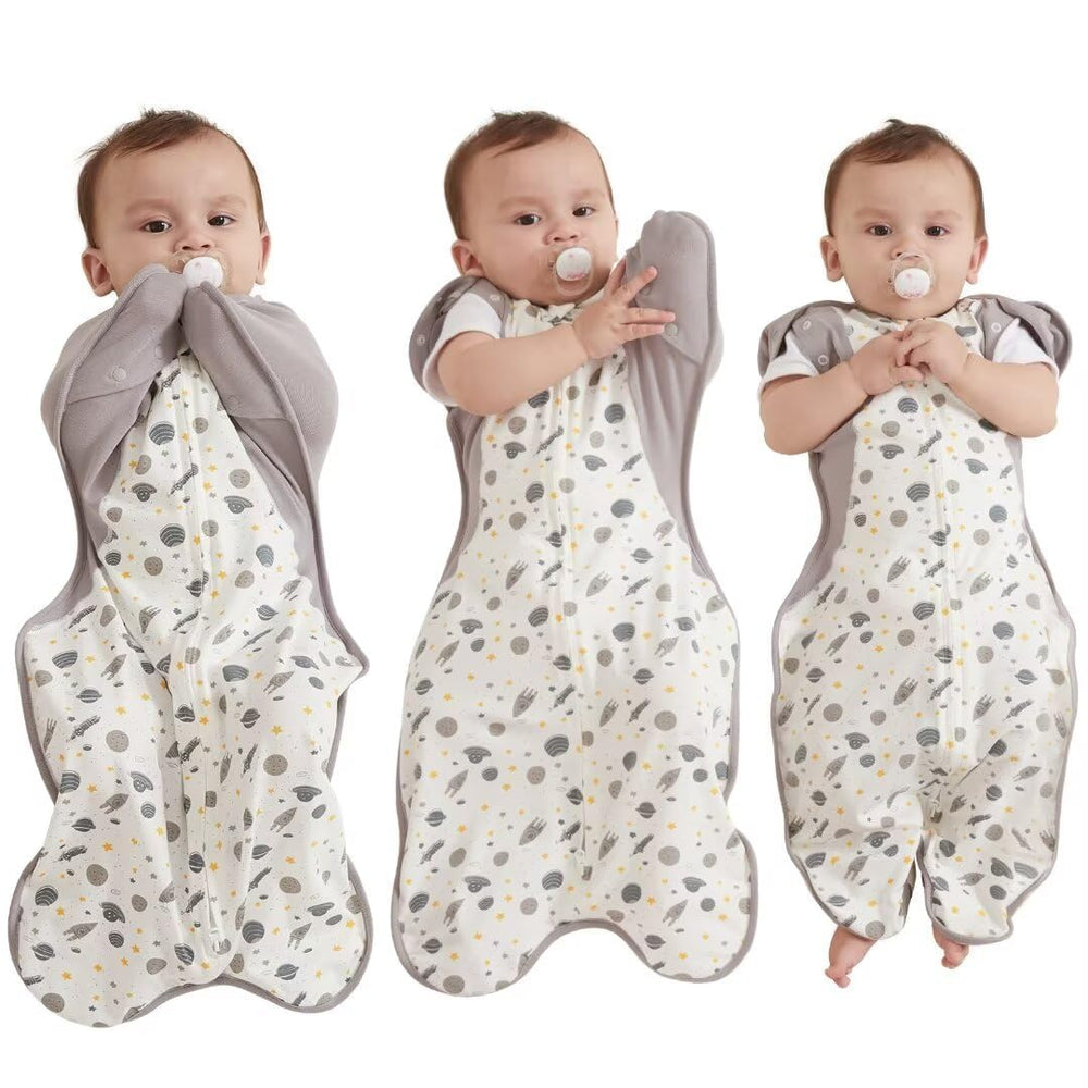 KIDIRA Transition Swaddle arm-design provides secure arm positioning for calm naps.