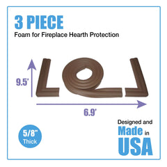 KidKusion hearth cushion adhesive strips keep the pad securely in place