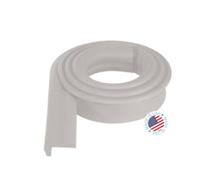 KidKusion Jumbo Edge Cushion 6ft taupe protects kids from sharp furniture edges.