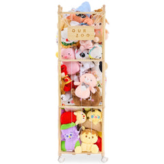 KIDL stuffed animal storage wooden zoo assembly demonstrates sturdy build and easy setup for kids' rooms.