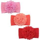 KIDOCHEESE flower headband newborn soft fabric for gentle comfort.