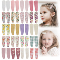 Kidocheese flower-patterns clips provide secure hold for tidy bangs during outings