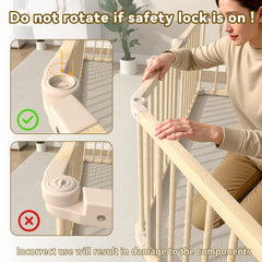 KidsBuddy baby playpen gate-lock indicates secure containment for curious toddlers.