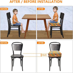 KIDUN booster seat with breathable cotton cover offers warmth during meals.