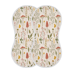 Kigai colorful mushroom pattern burp cloth demonstrates appealing nursery decor.