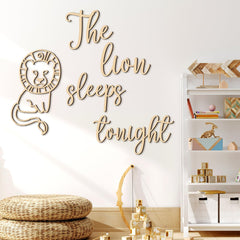 Kigley lion-sleeps-tonight wooden wall decor for nursery, adds playful focal point