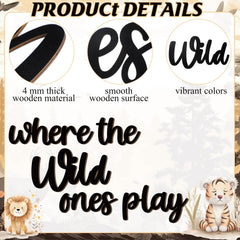 Kigley wild-ones-play-sign-wooden displays 3D lettering to energize play areas.