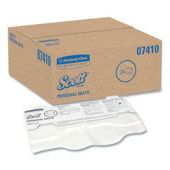 Kimberly-Clark Scott Personal Seats cover dispenser action illustrating quick access.