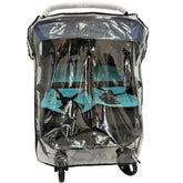 KIMILEAY stroller rain cover universal fit showing side-by-side compatibility for rainy days.
