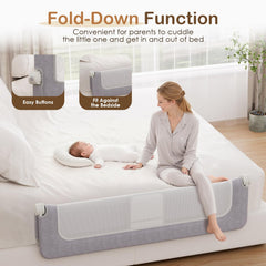 Kincongi bed rail breathable-mesh panel promotes airflow for comfortable nights.