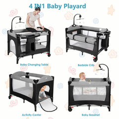 Kinder King 4in1 playard folded compact-transport for travel