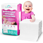 KinderSense disposable changing pad 80-pack for diaper changes and surface protection.