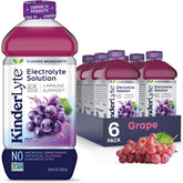 KinderLyte electrolyte solution grape bottle front shows quick hydration for all ages.