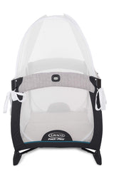 KinderSense Pack N Play Tent side view - unobstructed visibility and airflow for baby