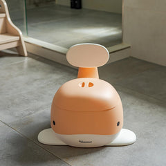 Kindsgut potty training toilet backrest-whale peach ergonomic-seat supports comfortable seating.