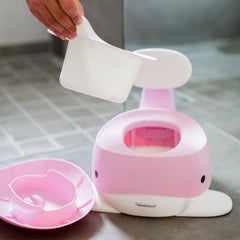 Kindsgut potty whale design pink backrest ergonomic seat supports comfortable sits during training.