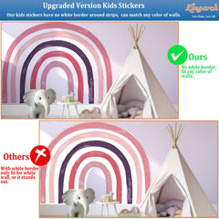 Kingarch nursery rainbow wall mural showing how to transform a space