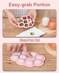 KingKam easy pop-out design for quick release of purees from silicone trays.