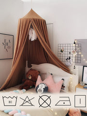 KingKara mosquito net canopy close-up shows breathable material and insect protection