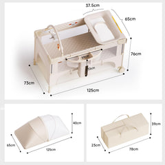 Kingobabys bedside sleeper with diaper changer allows easier night-time care.