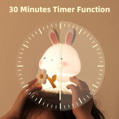 KinYiLO bunny night light 1200mAh battery delivers long-lasting overnight glow