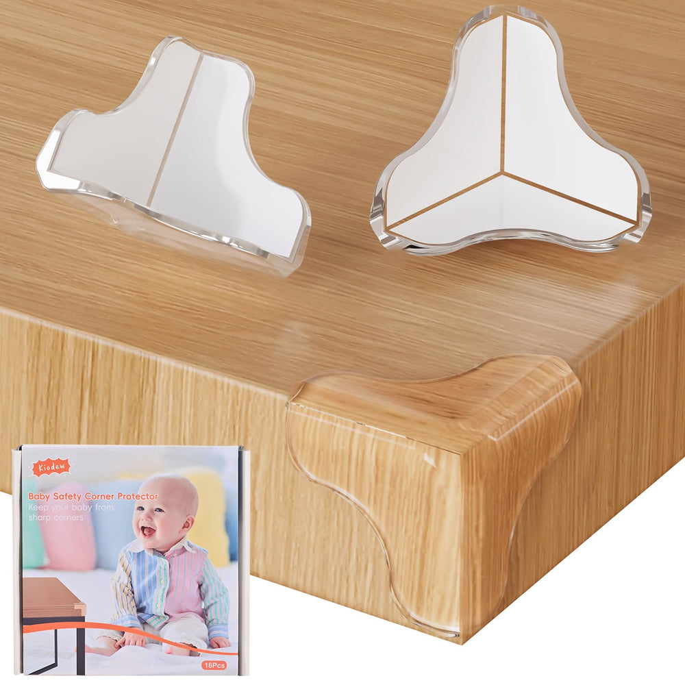 Kiodew corner protector 16 piece pack protects furniture edges for safer homes
