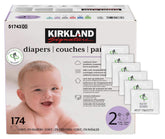Kirkland Signature Diapers Size 2 with a soft outer cover for comfortable, secure wear.