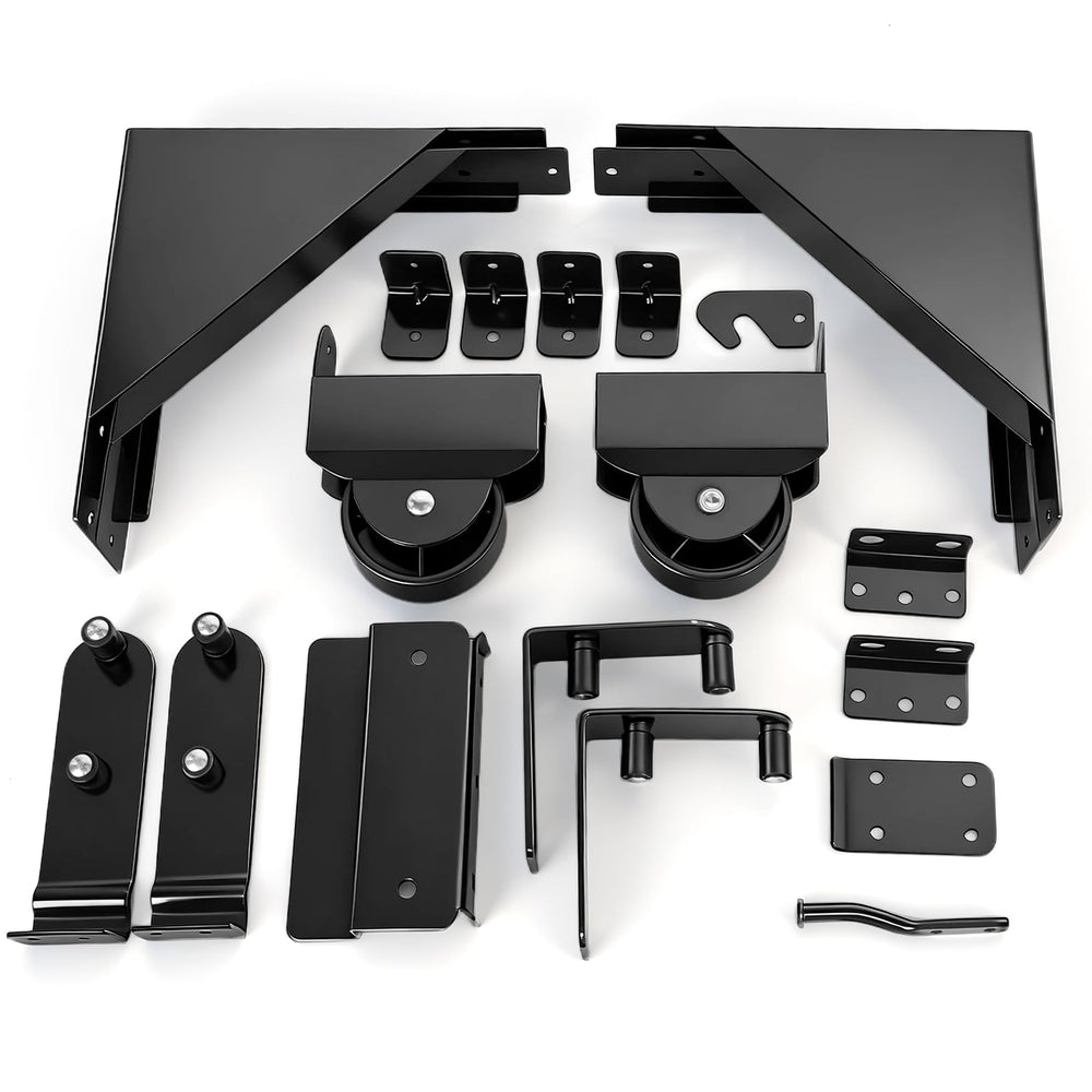 KishYa Sliding Gate Kit shows durable galvanized-steel construction for outdoor use