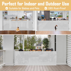 KISKIZ indoor kitchen doorway setup with retractable gate for kids