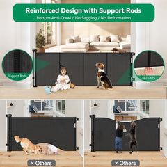 KISKIZ wide retractable gate in use provides flexible space management in doorways.