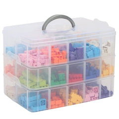 KISLANE 3-tier stackable storage box shows organized compartments for easy Lego brick sorting.