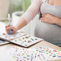 Kisston baby calendar stickers colorful designs promote fun tracking from pregnancy to first birthday