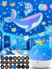 KISTRA Star Projector crown design enhances bedtime ambiance with a regal ceiling display.