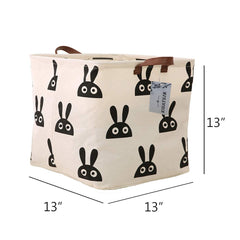 KIUATSJR square storage bin with handles for easy transport of toys