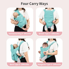 KIYUMI Baby Sling adjustable straps evenly distribute weight.