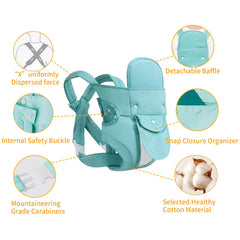 KIYUMI Baby Sling M-shape seating supports natural hip alignment on walks.