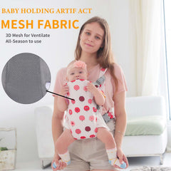 KIYUMI Cactus carrier worn by baby demonstrates natural hip position.