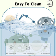 Kizadee teether surface is easy to clean and dishwasher-safe.