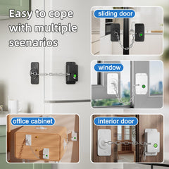 KIZZHISI child-proof door lock in hand highlights easy fingerprint unlock