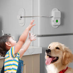 KIZZHISI drawer lock with adhesive install shows tool-free setup