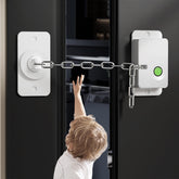 KIZZHISI fingerprint fridge lock closeup shows fast keyless access for busy families.
