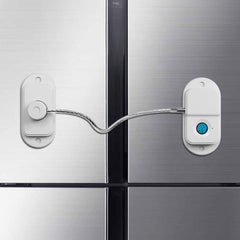 KIZZHISI fingerprint fridge lock on fridge demonstrates quick secure access