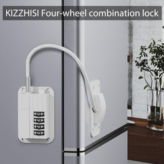 KIZZHISI fridge lock on fridge shows tool-free setup for busy families.