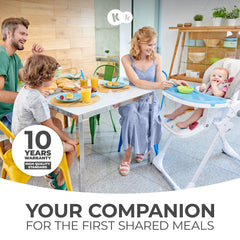 Kinderkraft Yummy highchair height adjustment to fit different tables