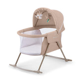 kk Kindkraft LOVI travel bassinet folded enables compact travel and easy storage.