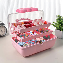 KKONHII transparent lid hair organizer shows accessories at a glance.