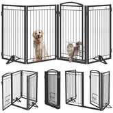 Klarana 36-inch tall dog gate front view highlighting durable all-metal construction for reliable containment.