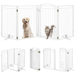 Klarana metal dog gate front view shows durable all-metal construction for long-term use.