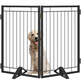 Klarana metal dog gate showcases full-metal construction for durable use.