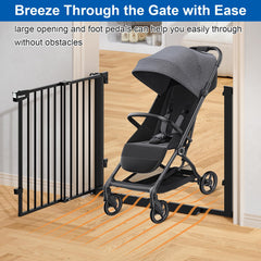 Klarana stroller-friendly gate enables seamless passage for families.
